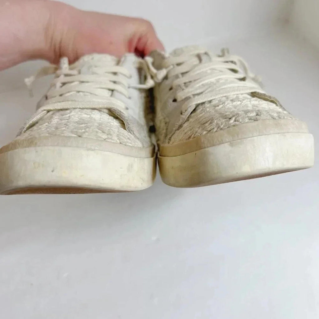 Dolce Vita Zina Crochet Cream Sneakers Women's Size 8.5
