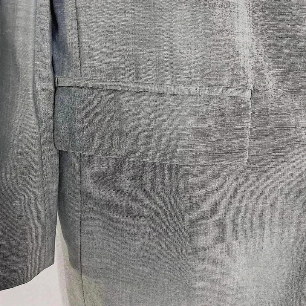 Vintage Max Mara Women's Grey Wool Blazer Size 8 Business Casual Office Siren