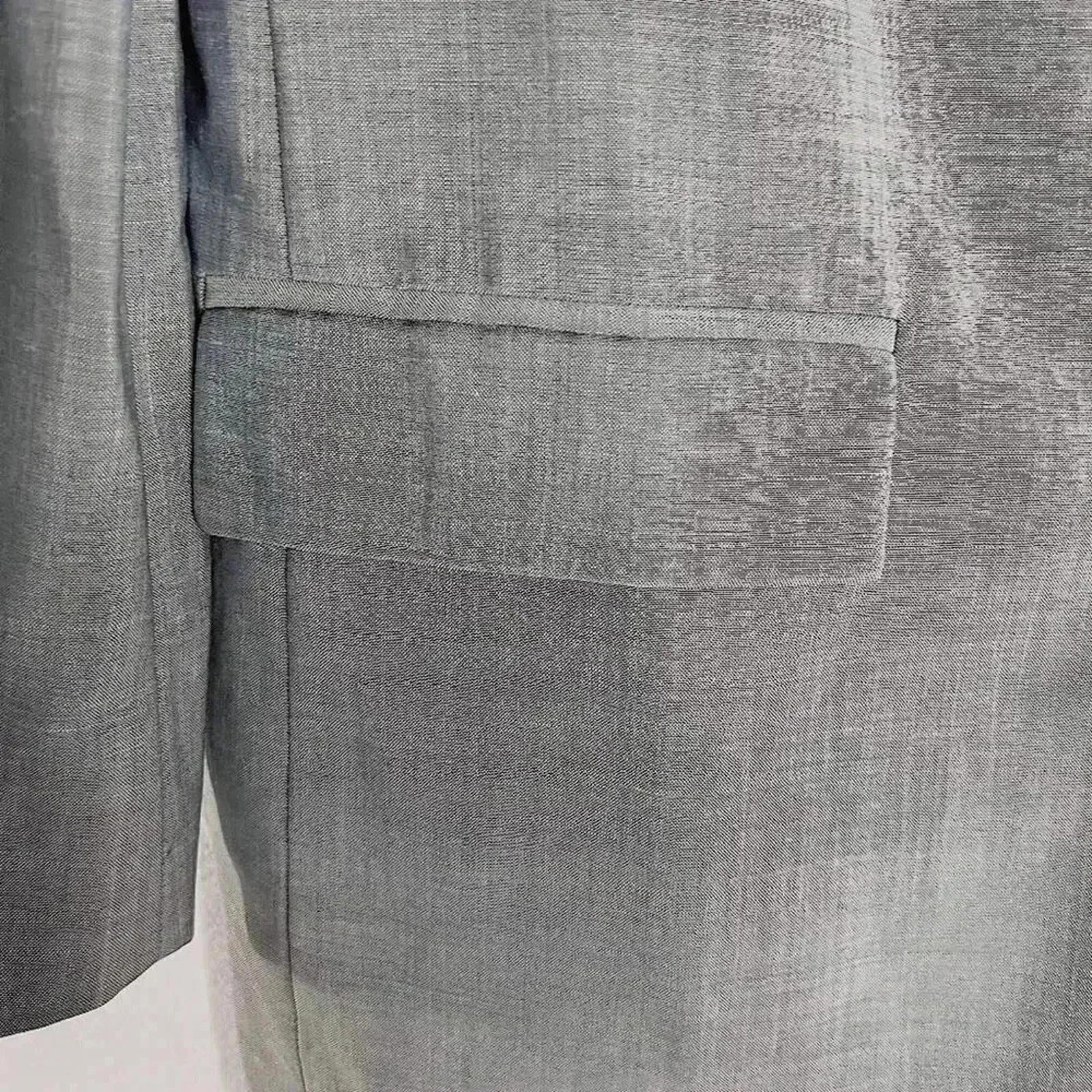 Vintage Max Mara Women's Grey Wool Blazer Size 8 Business Casual Office Siren