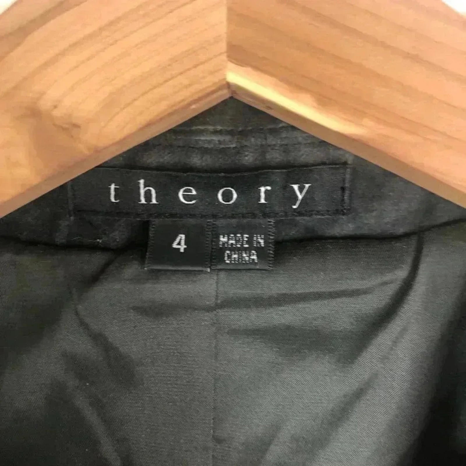 Theory Joelle Grey Velvet Blazer Women's Size 4