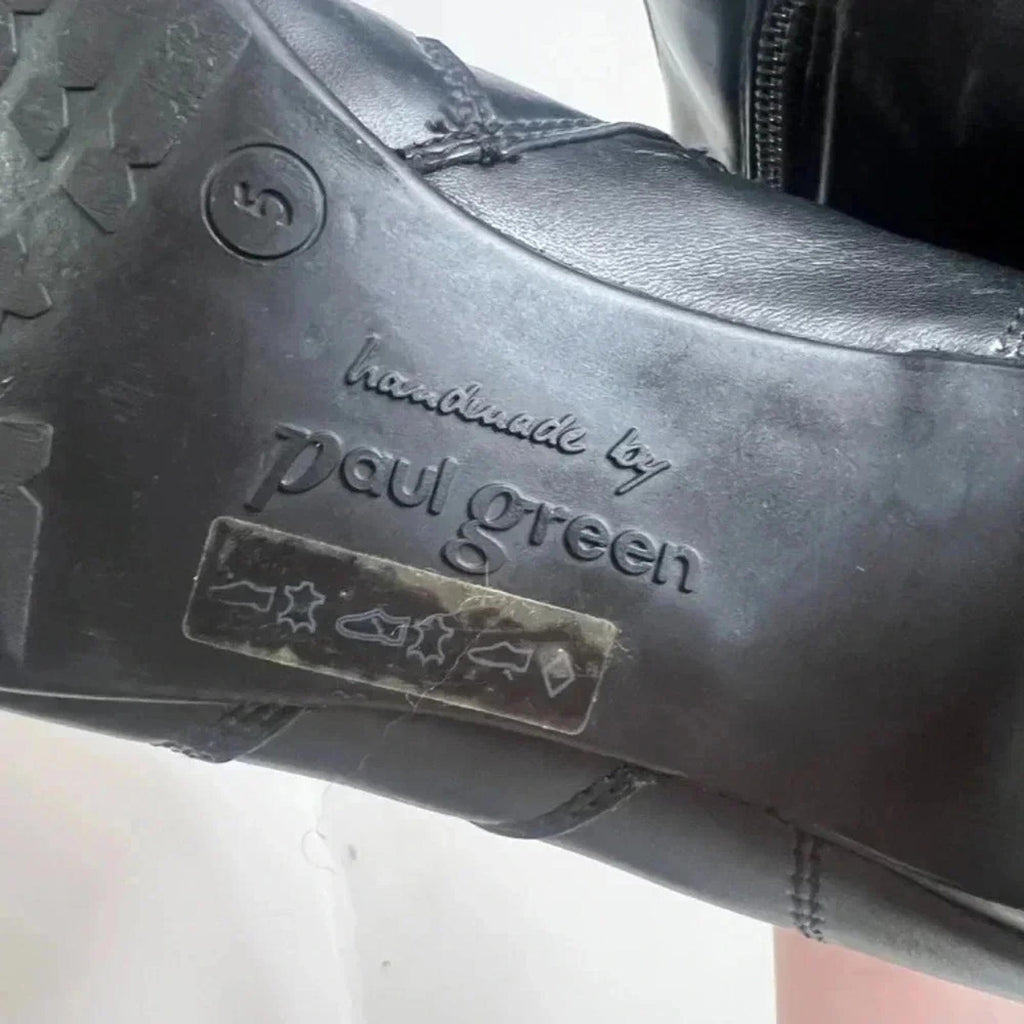 Paul Green Munchen Black Leather Booties Women's Size 7.5