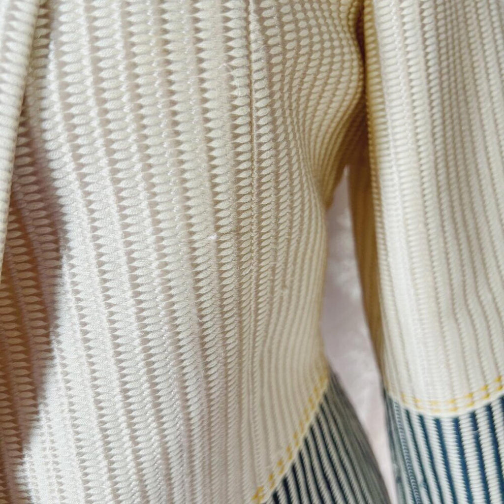 Elizabeth & James Hazel Tan and Navy Blazer Jacket Textured Woven Women's Size 8