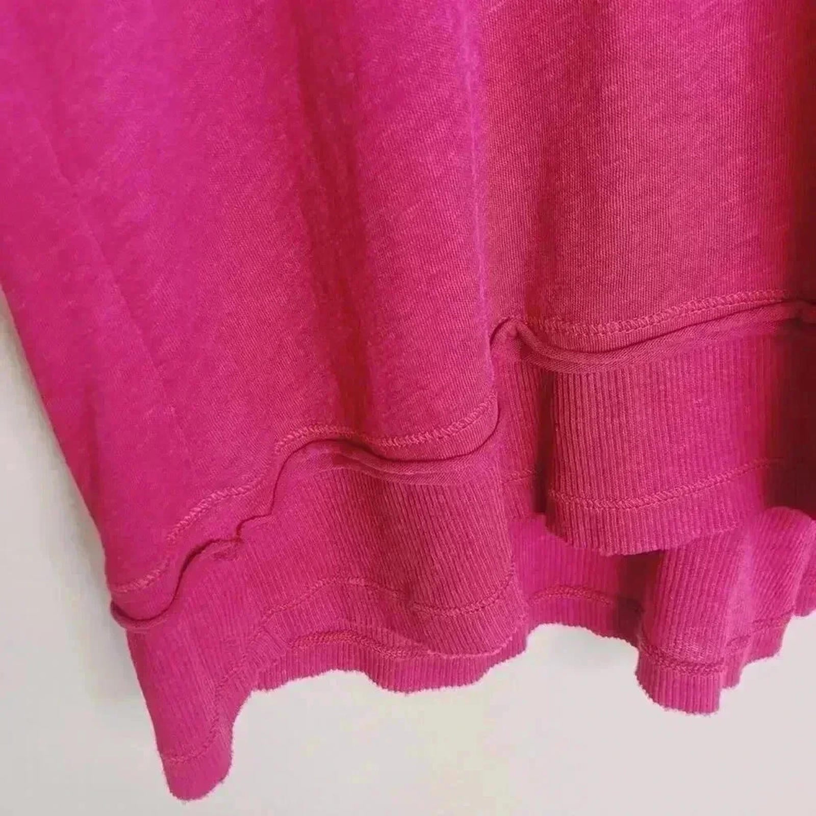 NWT Free People We the Free Long Sleeved Pink Fuscia Top Women's Size XS