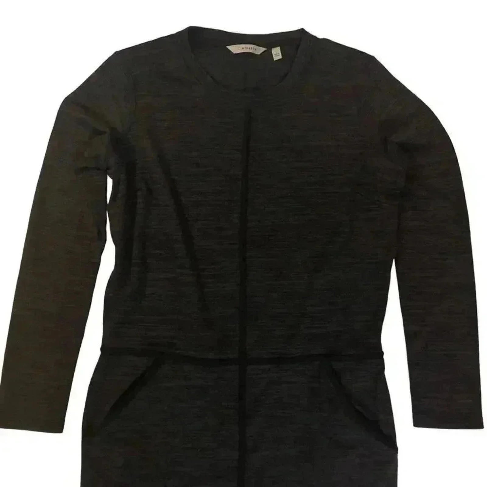 NWOT Athleta Charcoal Long Sleeved Dress Women's Size S