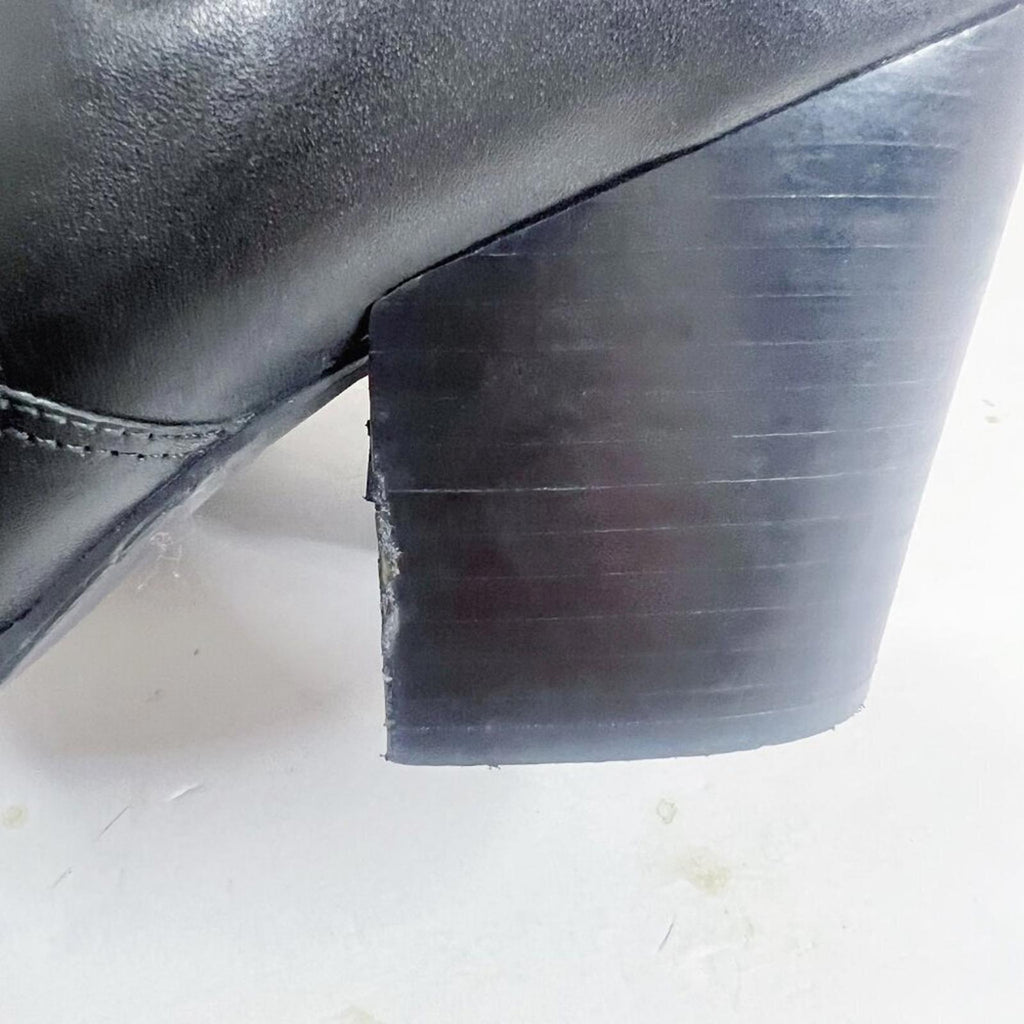 Steve Madden Patricia Black Leather Chelsea Boot Pointed Toe Bootie Size 10