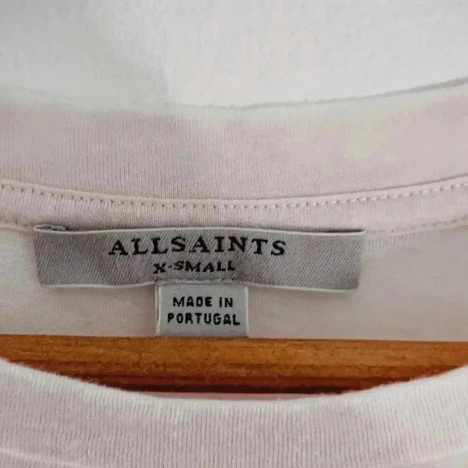 AllSaints Light Pink Knotted Crewneck Tee Women's Size XS Ballerina Pink
