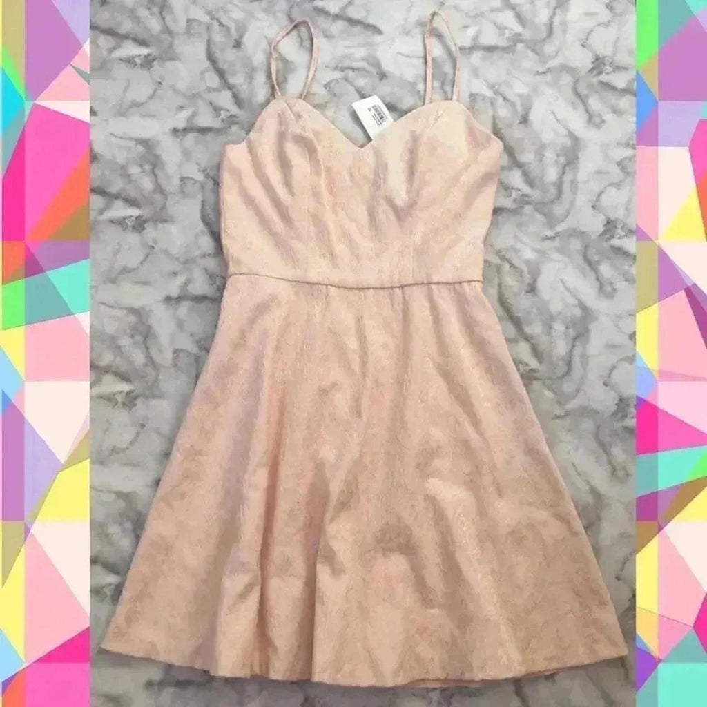 NWT Aqua Rose Gold A Line Dress Balletcore Coquette Women's Size M