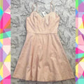 NWT Aqua Rose Gold A Line Dress Balletcore Coquette Women's Size M
