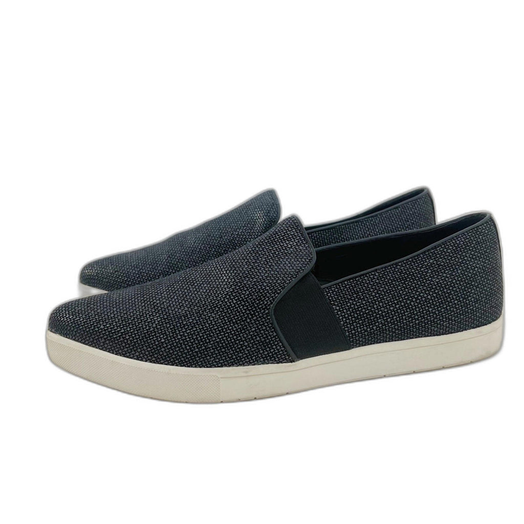 Vince Blair Sneakers Black Leather Woven Slip On Pointed Toe Women's Size 11