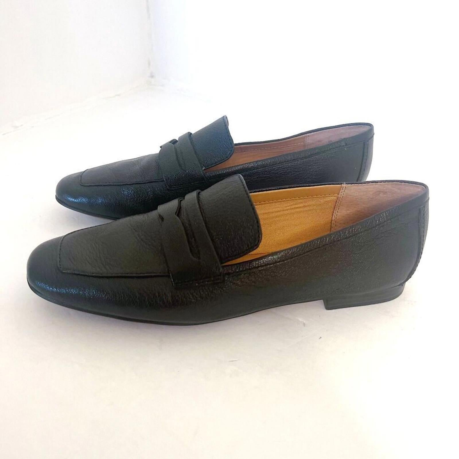 Franco Sarto Dame Black Leather Penny Loafers
