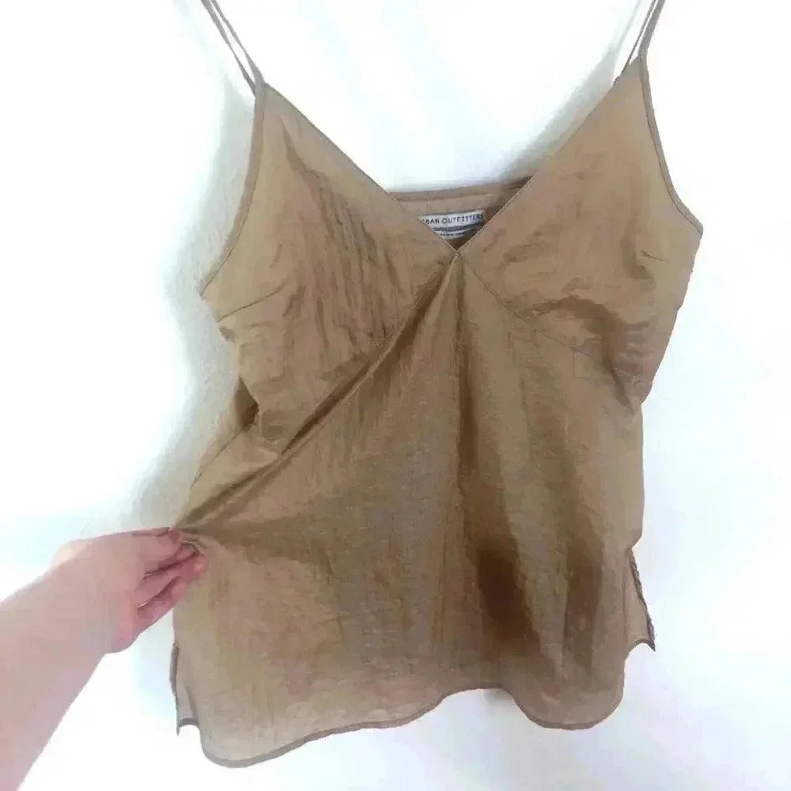 NWOT Urban Outfitters UO Copper Chiffon Flowy Tank Summer Beach Women's Size S