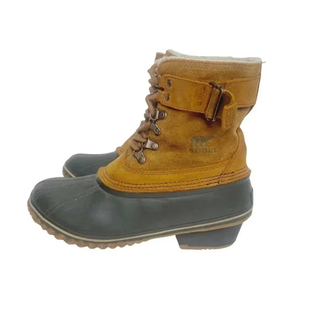 Sorel Fancy Lace II Boots in Elk Grizzly Bear Women's Snow Winter Boots Size 9