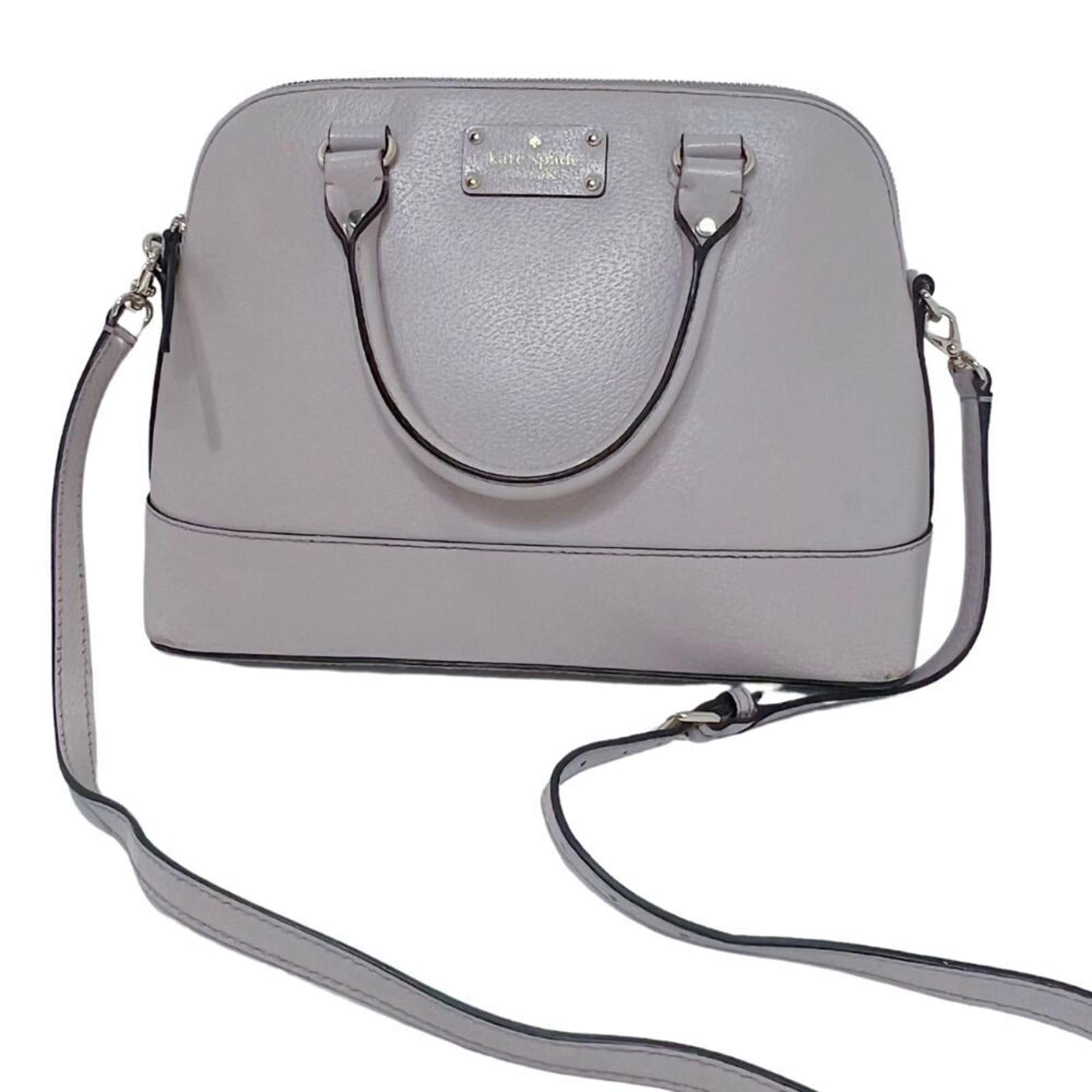 Kate Spade Rachelle Wellesly Light Taupe Cream Leather Structured Shoulder Bag